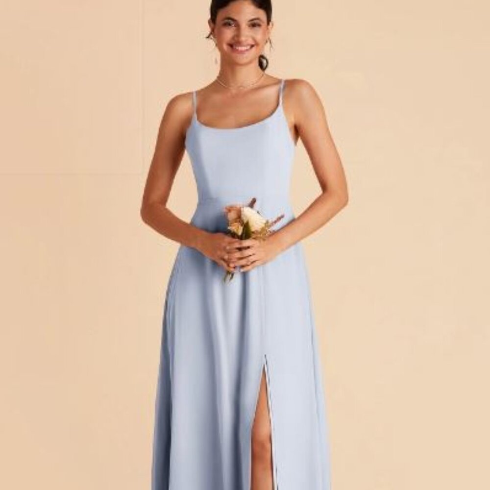 Birdy Grey Amy Ice Blue Chiffon Dress - Picture 1 of 5